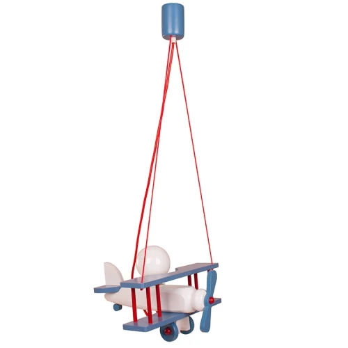 Lampa wisząca dziecięca Samolot E27 Hellux 104.10.26 | 5902041386097 noxbox lampynox www.lampynox.pl