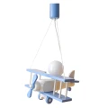 Lampa wisząca dziecięca Samolot E27 Hellux 104.10.29 | 5902041385489 noxbox lampynox www.lampynox.pl