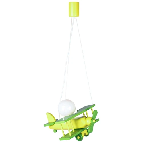 Lampa wisząca dziecięca Samolot E27 Hellux 104.10.24 | 5902041385441 noxbox lampynox www.lampynox.pl