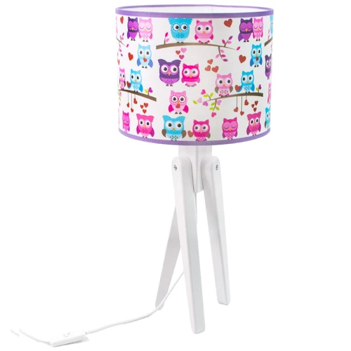 Lampka stołowa dziecięca Trivet biały E27 Hellux 421.02.23 | 5902041389180 noxbox lampynox www.lampynox.pl