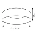 Lampa sufitowa TALOWE LED Biała sr.80cm ściemnialna 80W 3000K Lucide 461008031  5411212460677 lampynox noxbox www.lampynox.pl 4.jpg