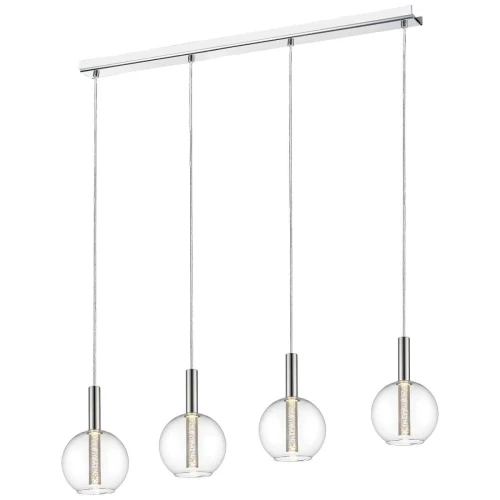 Lampa wisząca ELEGANT Chrom/Transparentny LED 4x7W 3000K ściemnialna Brilliant  G93527/15 | 4004353212802 noxbox lampynox www.lampynox.pl