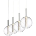 Lampa wisząca ELEGANT Chrom/Transparentny LED 4x7W 3000K ściemnialna Brilliant  G93527/15 | 4004353212802 noxbox lampynox www.lampynox.pl