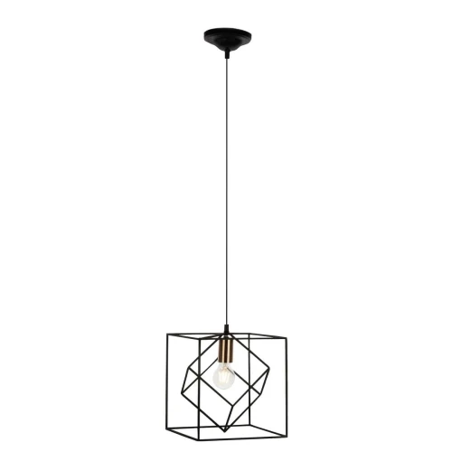 Lampa wisząca TYCHO Czarny/Miedź E27 Brilliant 93594/76 | 4004353240492 noxbox lampynox www.lampynox.pl
