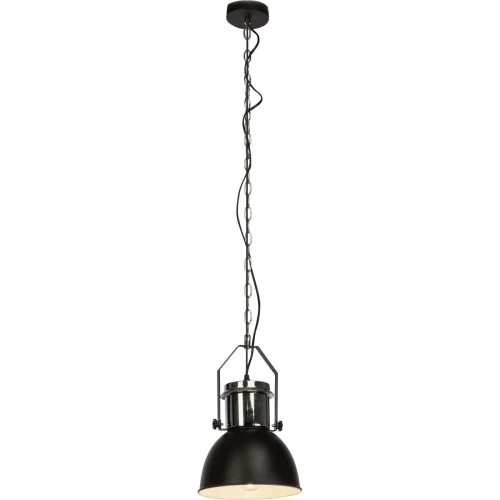 Lampa wisząca SALFORD Czarny/Chrom E27 śr. 23 cm Brilliant  93590/76 | 4004353256547 noxbox lampynox www.lampynox.pl