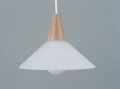 Lampa wisząca PASTELL Biały/Buk E27 śr. 24 cm Brilliant 74270/05 | 4004353885617 noxbox lampynox www.lampynox.pl