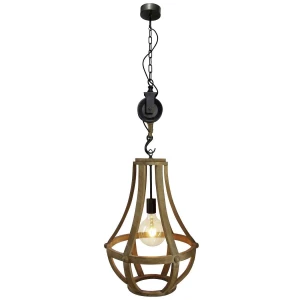 CHURCH Jasne drewno E27 śr. 43 cm Lampa wisząca Brilliant 93399/45