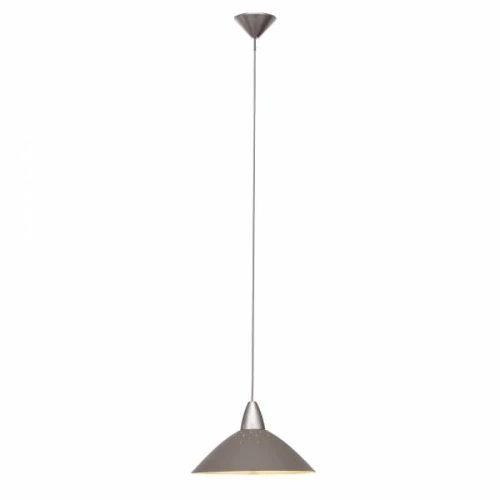 Lampa wisząca LOGO Szary E27 śr. 35 cm Brilliant 78270/11 | 4004353020285 noxbox lampynox www.lampynox.pl