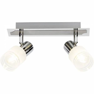 LEA Chrom/Biały LED 2x4W 2700K Spot Brilliant  G32429/77