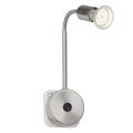 Lampka wtykowa LOONA Chrom 3W 3000K z włącznikiem w obudowie Brilliant  G28842/13 | 4004353169915 noxbox lampynox www.lampynox.pl