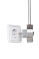 Lampka wtykowa LOONA Chrom 3W 3000K z włącznikiem w obudowie Brilliant  G28842/13 | 4004353169915 noxbox lampynox www.lampynox.pl