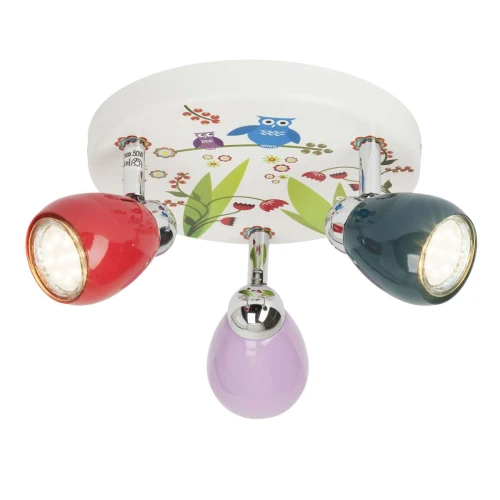 Lampa sufitowa dziecięca BIRDS Wielobarwny LED 3x3W 3000K Brilliant G56034/72 | 4004353190438 noxbox lampynox www.lampynox.pl