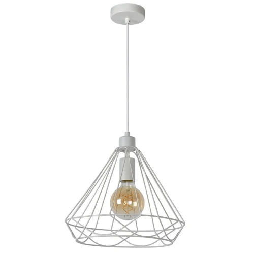 Lampa wisząca KYARA Biała śr. 32cm. drut Lucide 783853231  5411212782267 lampynox noxbox www.lampynox.pl 1.jpg