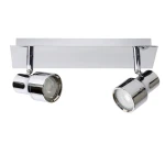 SIRENE-LED Chrom GU10 LED DIM ściemnialny 2x5W IP44 3000K Spot łazienkowy Lucide 17948/10/11