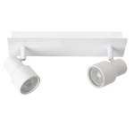 SIRENE-LED Biała GU10 LED DIM ściemnialny 2x5W IP44 3000K Spot łazienkowy Lucide 17948/10/31