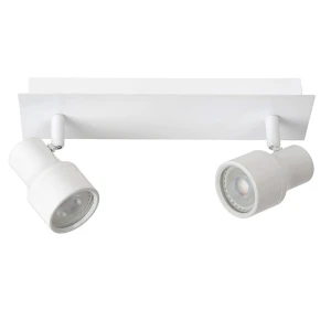 SIRENE-LED Biała GU10 LED DIM ściemnialny 2x5W IP44 3000K Spot łazienkowy Lucide 17948/10/31