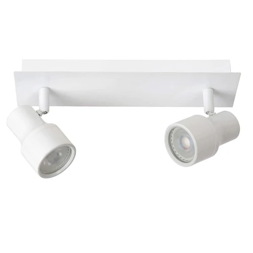 Spot łazienkowy SIRENE-LED Biała GU10 LED DIM ściemnialny 2x5W IP44 3000K Lucide 179481031  5411212176127 lampynox noxbox www.lampynox.pl 1.jpg