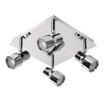 SIRENE-LED Chrom GU10 LED DIM ściemnialny 4x5W IP44 3000K Spot łazienkowy Lucide 17948/20/11