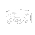 Spot łazienkowy SIRENE-LED Biała GU10 LED DIM ściemnialny 4x5W IP44 3000K Lucide 179482031  5411212176141 lampynox noxbox www.lampynox.pl 5.jpg