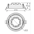 Plafon okrągły wpuszczany TENDO-LED Biały Barwa światła zmienna śr. 11,6cm. 9W 3000-4000-6000K Lucide 079020999  5411212071781 lampynox noxbox www.lampynox.pl 4.jpg