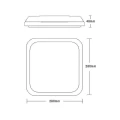 Plafon łazienkowy kwadratowy TISIS LED Biała szer. 28cm. 24W IP54 3000K Lucide 791932431  5411212791405 lampynox noxbox www.lampynox.pl 5.jpg