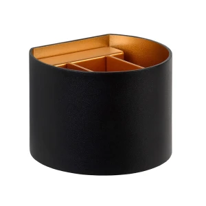 XIO Czarny | złoty LED Dim 4W ściemnialny 2700K Regulowany kąt świecenia Kinkiet ścienny Lucide 09218/04/30