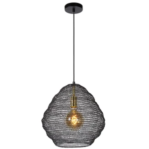 SAAR Czarna śr. 38cm. E27 Lampa wisząca Lucide 03423/38/30