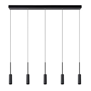 TUBULE Czarna LED Dim szer. 101cm. 5x7W ściemnialna 2700K Lampa wisząca Lucide 24401/35/30