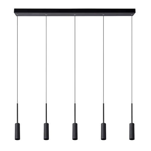 Lampa wisząca ściemnialna TUBULE Czarna LED Dim szer. 101cm. 5x7W 2700K Lucide 244013530  5411212241870 lampynox noxbox www.lampynox.pl 1.jpg