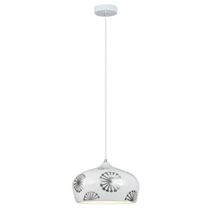 Ginger Srebrna E14 śr. 28cm. Lampa wisząca Rabalux 6049