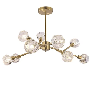 Kassia Złota 9xG9 śr. 61,5cm. Lampa wisząca Rabalux 5395 