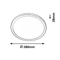Plafon łazienkowy Lambert Srebrny LED 15W IP44 4000K barwa biała Rabalux 3358  5998250333588 noxbox lampynox www.lampynox.pl 4.jpg