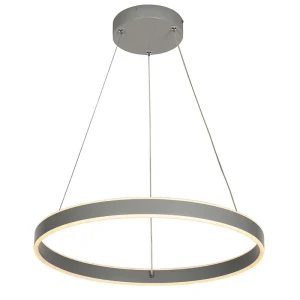 Othello Szara LED 36W DIM śr. 59cm. 3000K-6000K ściemnialna, barwa światła zmienna Lampa wisząca z pilotem Rabalux 6299