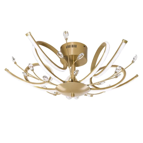 Lampa sufitowa z kryształkami Romilli Złota LED 30W 3000K Rabalux 6549  5998250365497 noxbox lampynox www.lampynox.pl 1.jpg