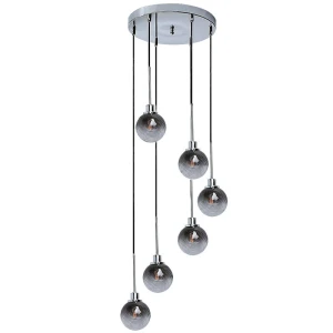 Semira Szkło przydymione 6xE14 Lampa wisząca Rabalux 5004