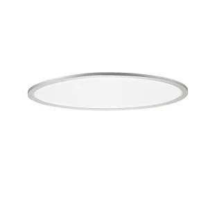 Taleb Srebrna LED 40W DIM szer. 60cm. 3000K-6500K ściemnialna, barwa światła zmienna Plafon z pilotem Rabalux 2191