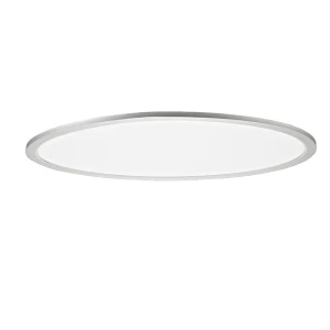 Taleb Srebrna LED 50W DIM szer. 80cm. 3000K-6500K ściemnialna, barwa światła zmienna Plafon z pilotem