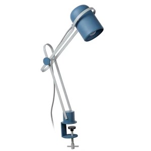 BASTIN Niebieska E14 Lampka stołowa z uchwytem mocującym Lucide 05535/01/35