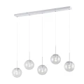 Lampa wisząca BALINI Biały mat/Przezroczysty 5xE14 Trio 308500531 | 4017807468618 noxbox lampynox www.lampynox.pl