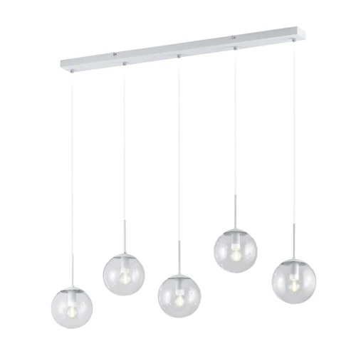 Lampa wisząca BALINI Biały mat/Przezroczysty 5xE14 Trio 308500531 | 4017807468618 noxbox lampynox www.lampynox.pl