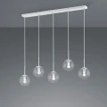 Lampa wisząca BALINI Biały mat/Przezroczysty 5xE14 Trio 308500531 | 4017807468618 noxbox lampynox www.lampynox.pl