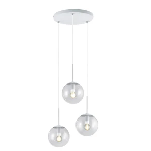 BALINI Biały mat/Przezroczysty 3xE14 Lampa wisząca Trio 308590331
