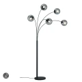 Lampa podłogowa BALINI Antracyt/Przydymiony 5xE14 z włącznikiem nożnym Trio 408500542 | 4017807468670 noxbox lampynox www.lampynox.pl