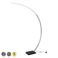 Lampa podłogowa BANGKOK LED Nikiel mat 18W 3000K z włącznikiem nożnym Trio 426511807 | 4017807473407 noxbox lampynox www.lampynox.pl