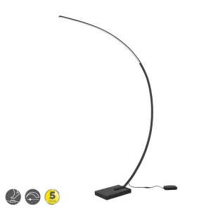 BANGKOK LED Czarny mat 18W 3000K z włącznikiem nożnym Lampa podłogowa Trio 426511832 