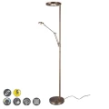 Lampa podłogowa BARRIE LED Patyna 32W | 6W 2700 + 4000K Trio 424210304 | 4017807467635 noxbox lampynox www.lampynox.pl
