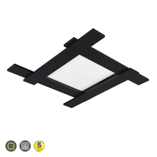Lampa sufitowa BELFAST LED Czarny mat 4x3.5W | 1x18W 3000K Trio 675510532 | 4017807455762 noxbox lampynox www.lampynox.pl