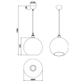 Lampa wisząca DINO Nikiel mat/Przezroczysty 1xE27 Trio R30771007 | 4017807464269 noxbox lampynox www.lampynox.pl