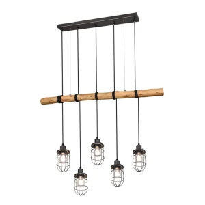 FORESTER Nikiel antyczny 5xE27 Lampa wisząca Trio 308100567