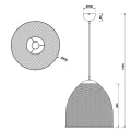 Lampa wisząca IVAR Nikiel antyczny 1xE27 śr. 40 cm Trio 309090167 |  noxbox lampynox www.lampynox.pl